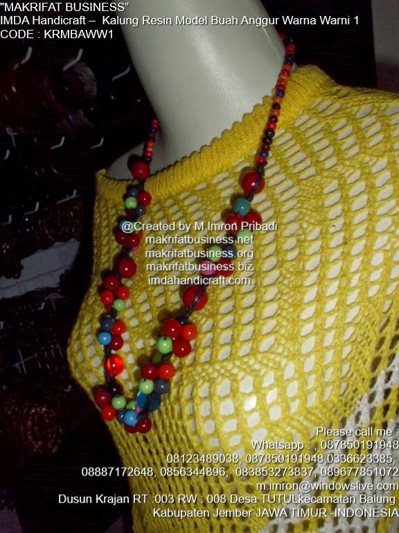  Kerajinan  Kalung Resin  Kalung Resin  Model Buah Anggur 